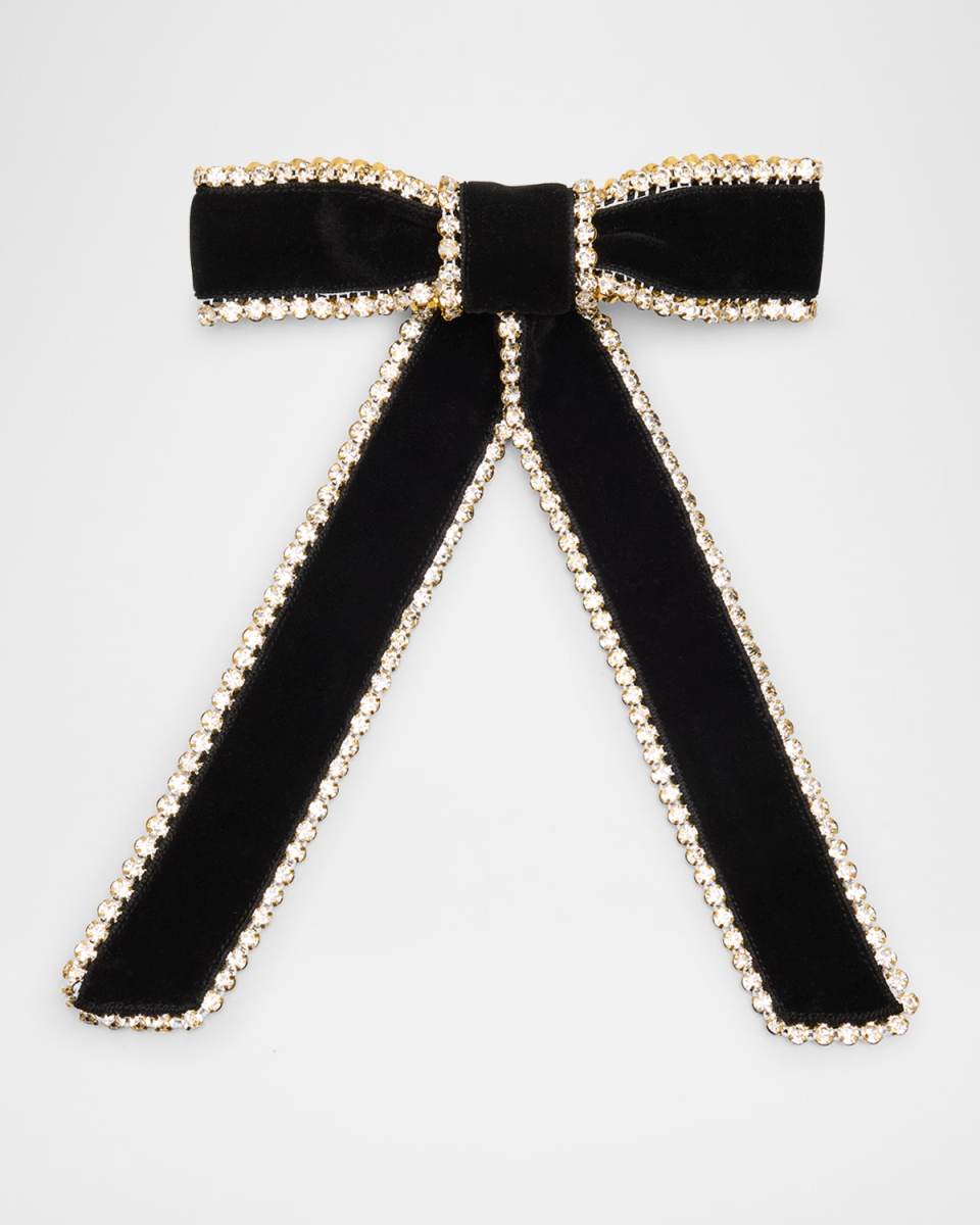 Lilly Crystal Velvet Bow